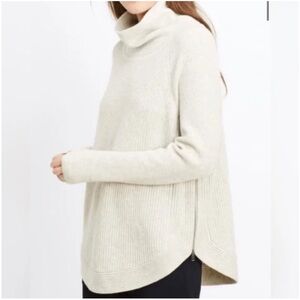 Vince wool and cashmere side zip turtleneck sweater